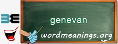 WordMeaning blackboard for genevan